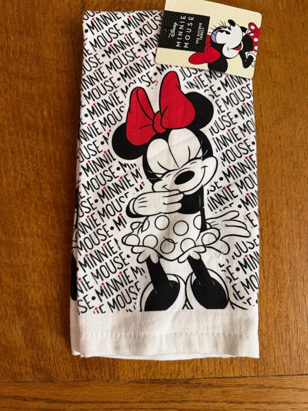 DISNEY MINNIE MOUSE 2 PACK KITCHEN TOWEL SET NWT